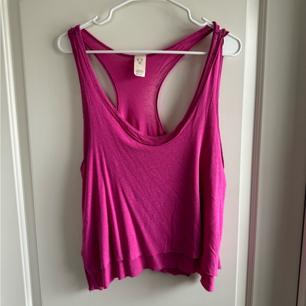 Free People “we the free” pink tank top